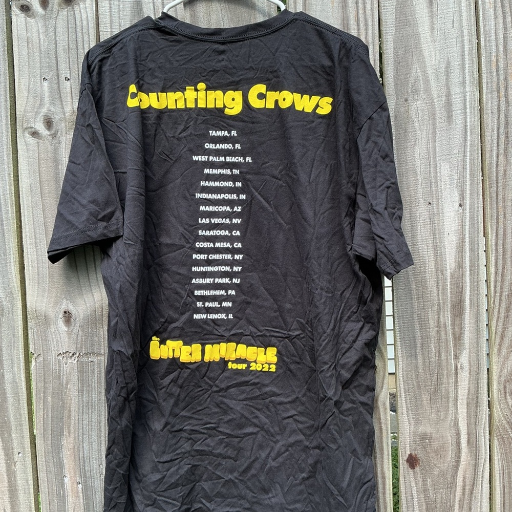 Counting Crows Black Graphic T-Shirt - Picture 3 of 3